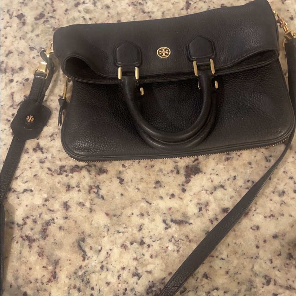 Black Leather Shoulder Bag